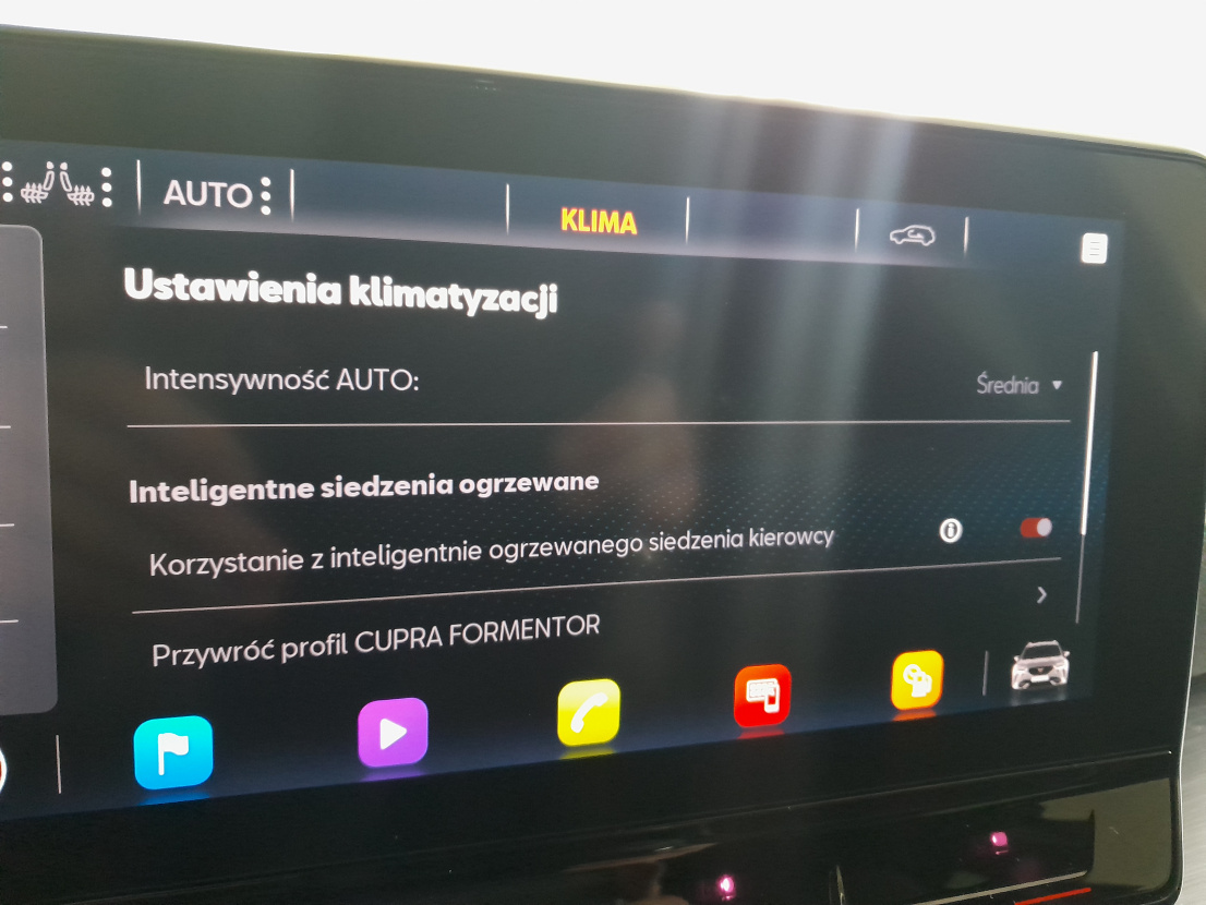 Panel klimatyzacji